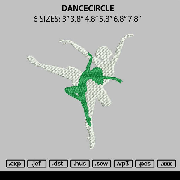 Dancecircle Embroidery File 6 sizes