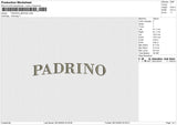 PADRINO Embroidery File 6 sizes