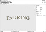 PADRINO Embroidery File 6 sizes