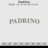 PADRINO Embroidery File 6 sizes