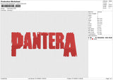 PANTERA Embroidery File 6 size