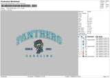 PANTHERS HELLO KITTY Embroidery File 6 sizes
