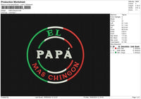 PAPA Round Embroidery File 6 size