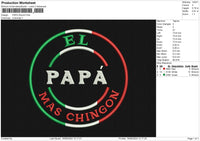 PAPA Round Embroidery File 6 size