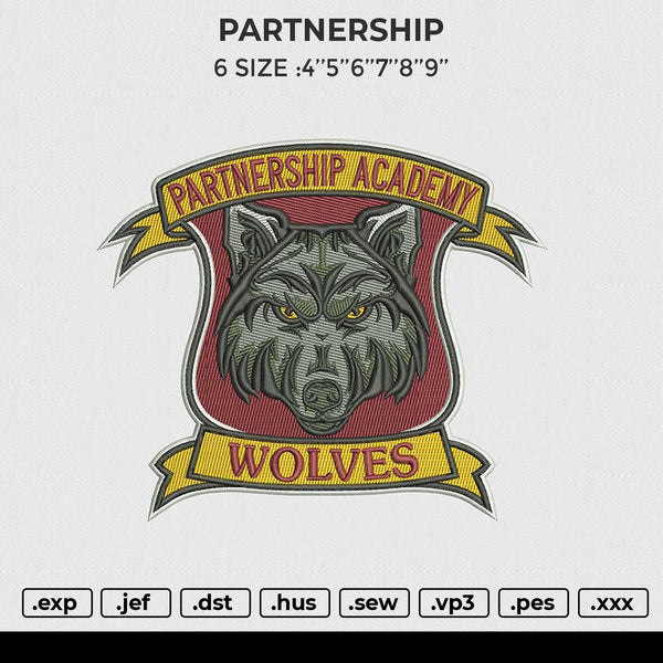 PARTNERSHIP Embroidery File 4 size