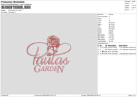 Paulastext01 Embroidery File 6 sizes