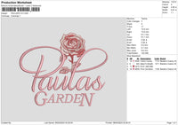 Paulastext01 Embroidery File 6 sizes