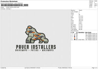 PAVER INSTALLERS Embroidery File 6 size