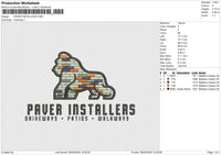 PAVER INSTALLERS Embroidery File 6 size