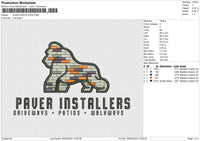 PAVER INSTALLERS Embroidery File 6 size