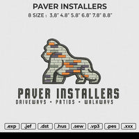 PAVER INSTALLERS Embroidery File 6 size