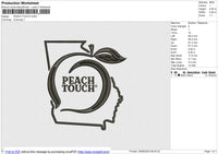 PEACH TOUCH Embroidery File 6 size
