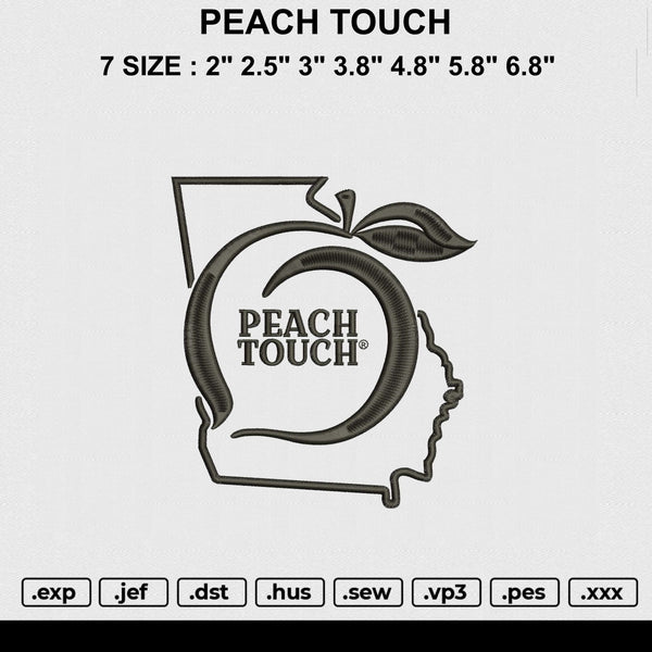 PEACH TOUCH Embroidery File 6 size