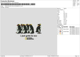 Penguins Embroidery File 6 sizes