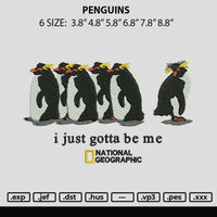 Penguins Embroidery File 6 sizes