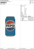 PEPSI Embroidery File 6 sizes