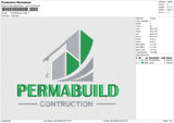 PERMABUILD Embroidery File 6 size