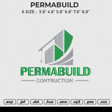 PERMABUILD Embroidery File 6 size