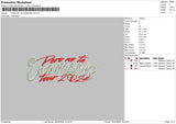 Enamoretext Embroidery File 6 sizes