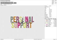 PERSONAL SUPPORT Embroidery File 6 size