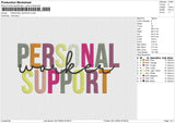 PERSONAL SUPPORT Embroidery File 6 size