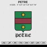 PETRE Embroidery File 6 size