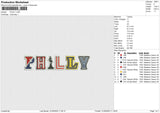 PHILLY Embroidery File 6 size