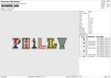 PHILLY Embroidery File 6 size