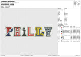 PHILLY Embroidery File 6 size