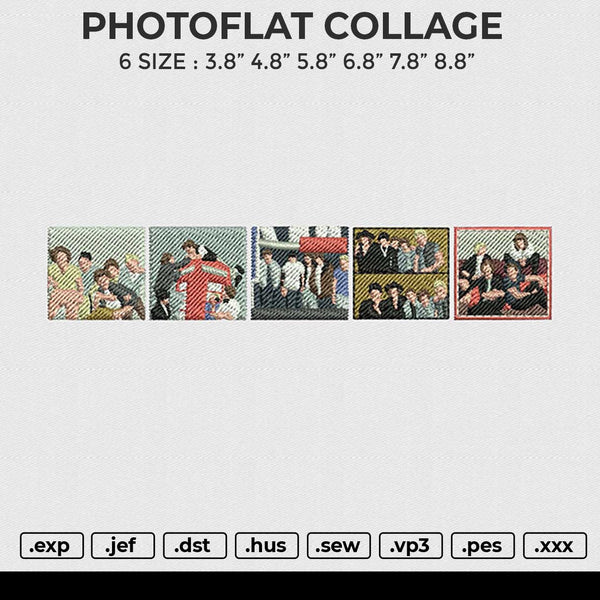 PHOTOFLAT COLLAGE Embroidery File 6 size
