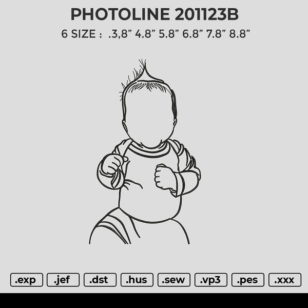 PHOTOLINE 201123B Embroidery File 6 size