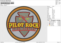 PILOT ROCK Embroidery File 6 size