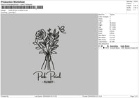 Florist02 Embroidery File 6 sizes