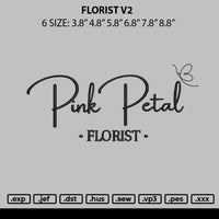 Florist V2 Embroidery File 6 sizes