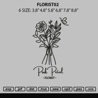 Florist02 Embroidery File 6 sizes