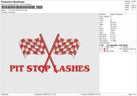 PIT STOP LASHES v2 Embroidery File 6 size