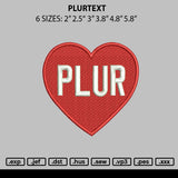 Plurtext Embroidery File 6 sizes