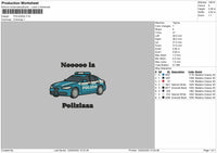 Polizia Car Embroidery File 6 sizes