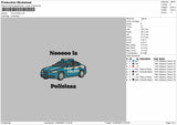 Polizia Car Embroidery File 6 sizes