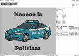 Polizia Car Embroidery File 6 sizes