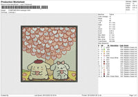 POMPOMPURIN RECTANGLE Embroidery File 6 size