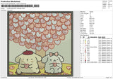 POMPOMPURIN RECTANGLE Embroidery File 6 size