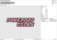 POWERPOP GIRL Embroidery File 6 size