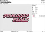 POWERPOP GIRL Embroidery File 6 size