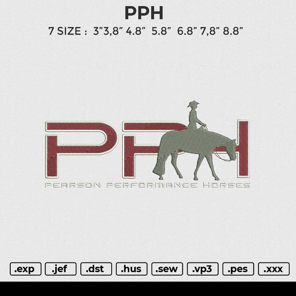 PPH Embroidery File 6 size