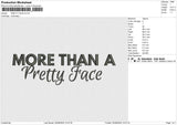 PRETTY FACE Embroidery File 6 size