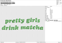 PRETTY GIRLS Embroidery File 6 size