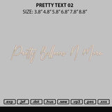 Pretty text 02 Embroidery File 6 sizes