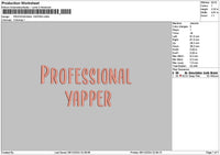 Yappertext Embroidery File 6 sizes