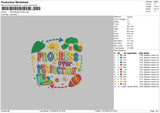 Progress Text Embroidery File 6 sizes